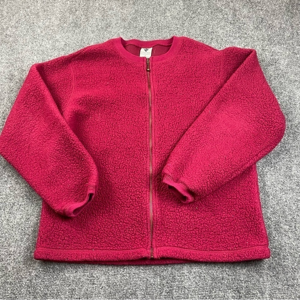 COLUMBIA Women’s Pink Full Zip Fleece sweater size: Medium